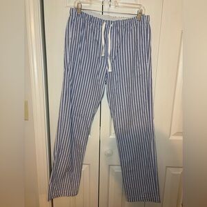 GAP Blue and White Striped Lounge Pants